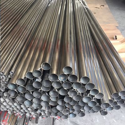 ASTM A554 أنابيب الفولاذ المقاوم للصدأ الملحومة 304 جدار رقيق 16 م - 200 مم مستديرة مجوفة
